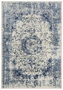 Welcome Rugs -Everything Old Rug Faded Cream Blue