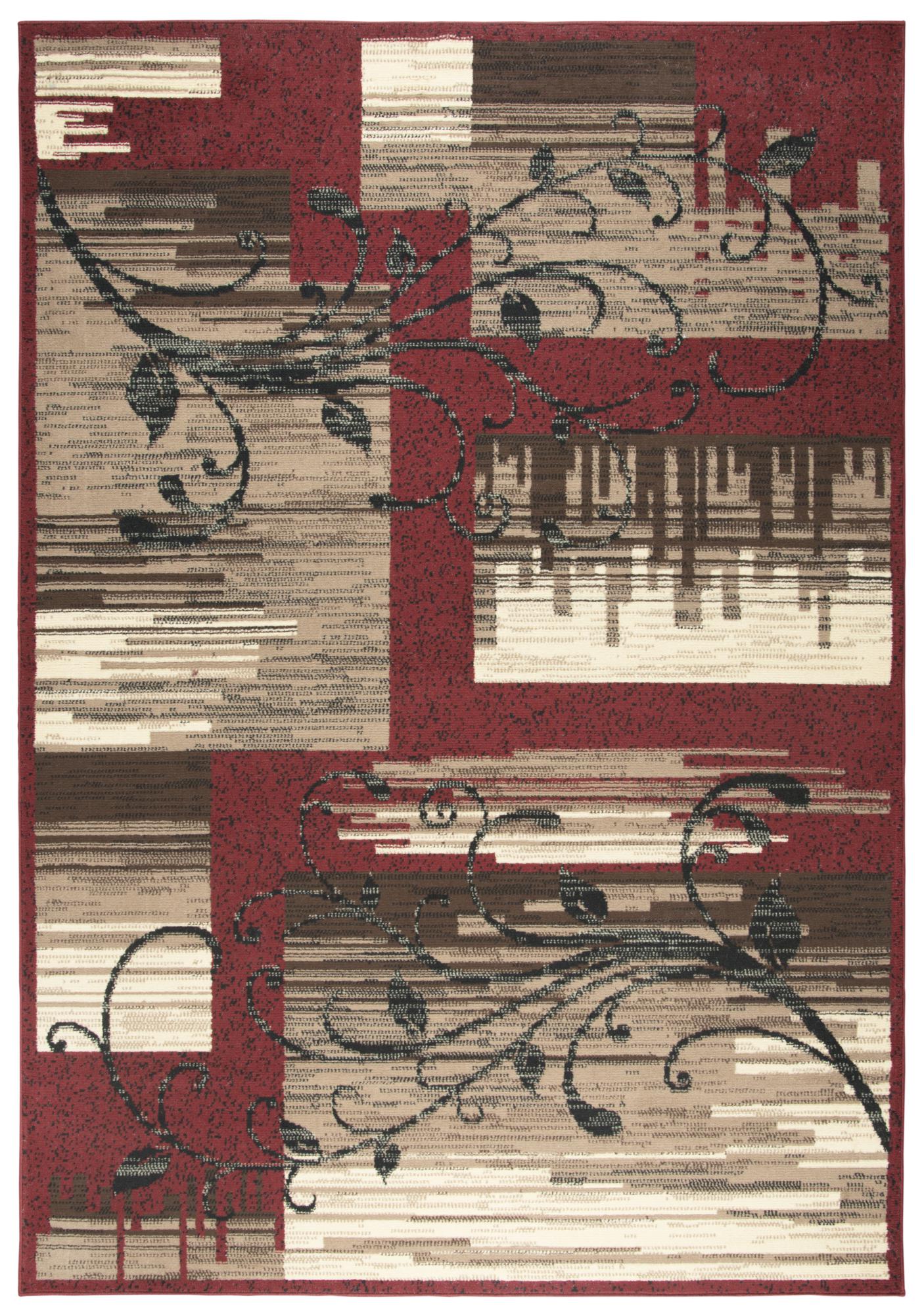 Welcome Rugs-Xcite Rug Maroon Brown